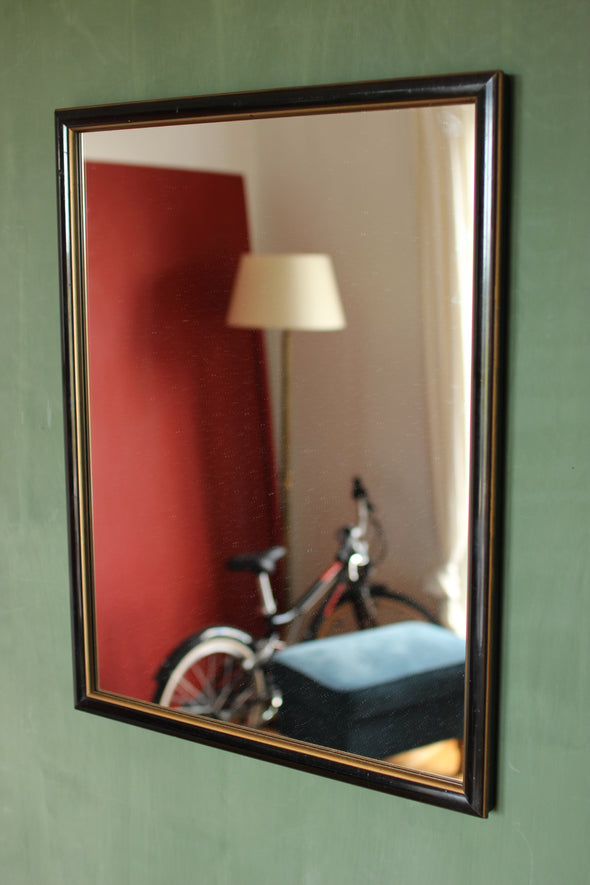 Early 20th Century Black Lacquer Mirror