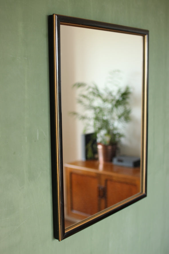 Early 20th Century Black Lacquer Mirror