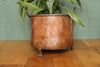 Large Arts &amp; Crafts Copper Plant Pot.  Great example with excellent rope detailing on rim.  Height 260mm / Max Diameter 265mm