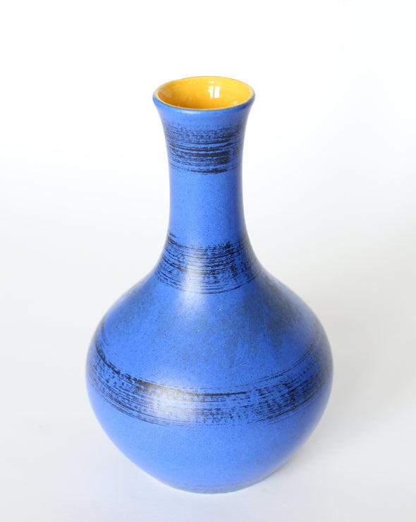 Blue Vase with Yellow Pop