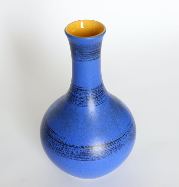 Blue Vase with Yellow Pop