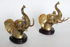 set of brass elephant bookends bring a smile every time.  The ebonised base really sets off the brass.&nbsp; The detailing of the casting is something to see and, uniquely, they are two individual elephants.&nbsp;  W150 X D155 X H210mm