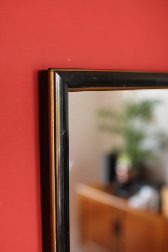 Early 20th Century Black Lacquer Mirror