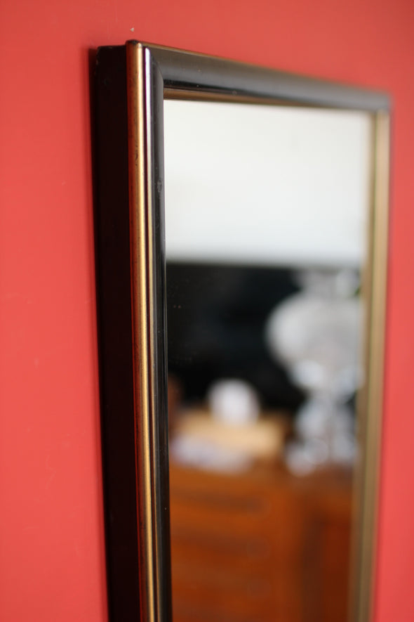 Early 20th Century Black Lacquer Mirror