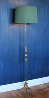 Exquisitely cast antique standard lamp.  Strong design and form.  Perfect condition.   Base Width = 340mm Height = 1390mm (not including shade - to top of bulb holder)  c.100 years old.