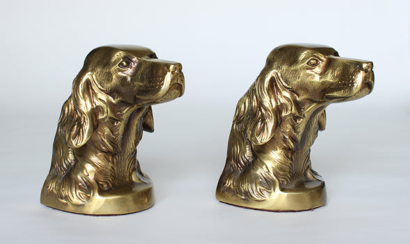 Brass Red Setter Bookends