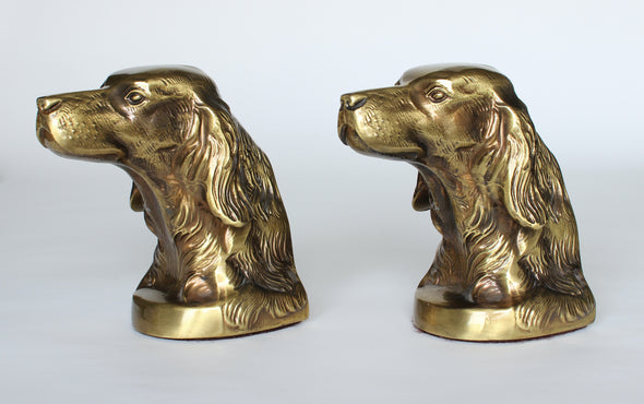 Brass Red Setter Bookends