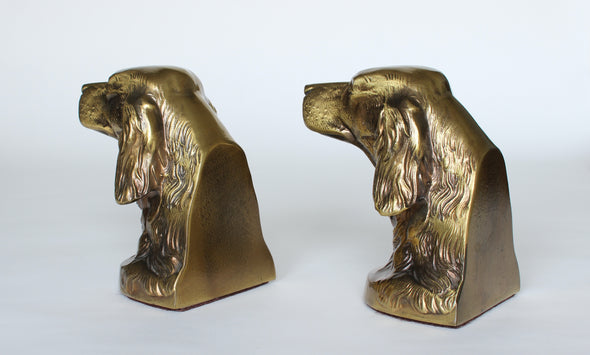 Brass Red Setter Bookends