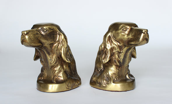 Brass Red Setter Bookends