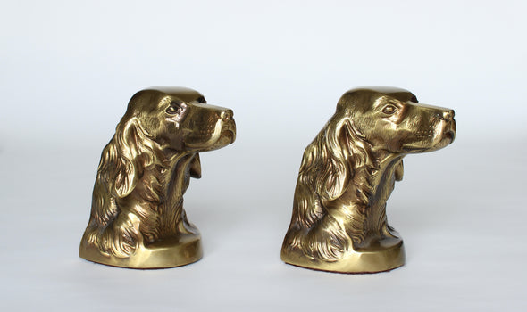 Brass Red Setter Bookends