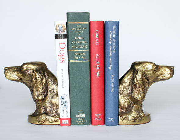 Brass Red Setter Bookends