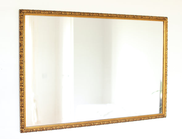 Fine late 19th - early 20th century Gilt Mirror.  Pristine condition.  New glass &amp; hanging hardware.  30 x 550 x 805mm