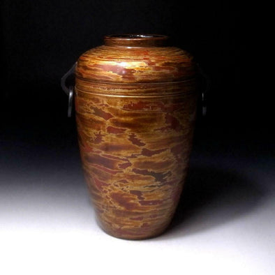 Japanese Lacquerware Wooden Vase  Exquisite Japanese craftsmanship.  Perfect condition.  H236mm / Max Diameter 175mm